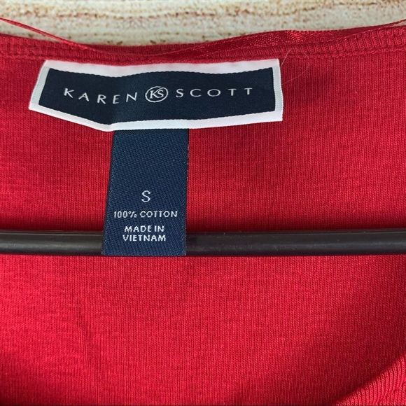 Karen Scott Casual Lace up Shirt NWT - Picture 5 of 6